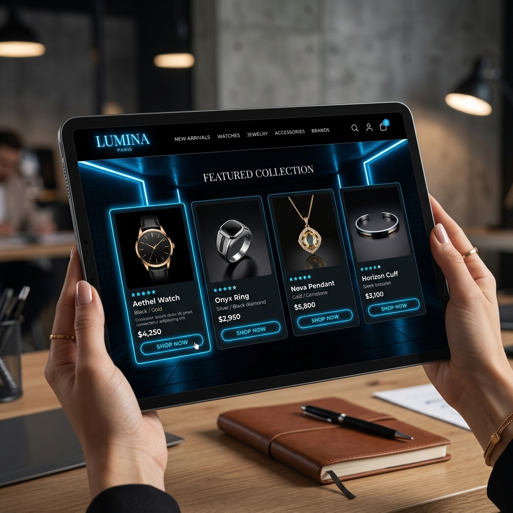 E-Commerce store interface project screen